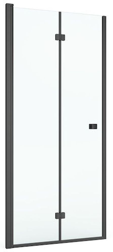 Darmowa Dostawa - Drzwi prysznicowe 80 cm składane czarny mat/szkło przezroczyste Roca Capital AM4508016M