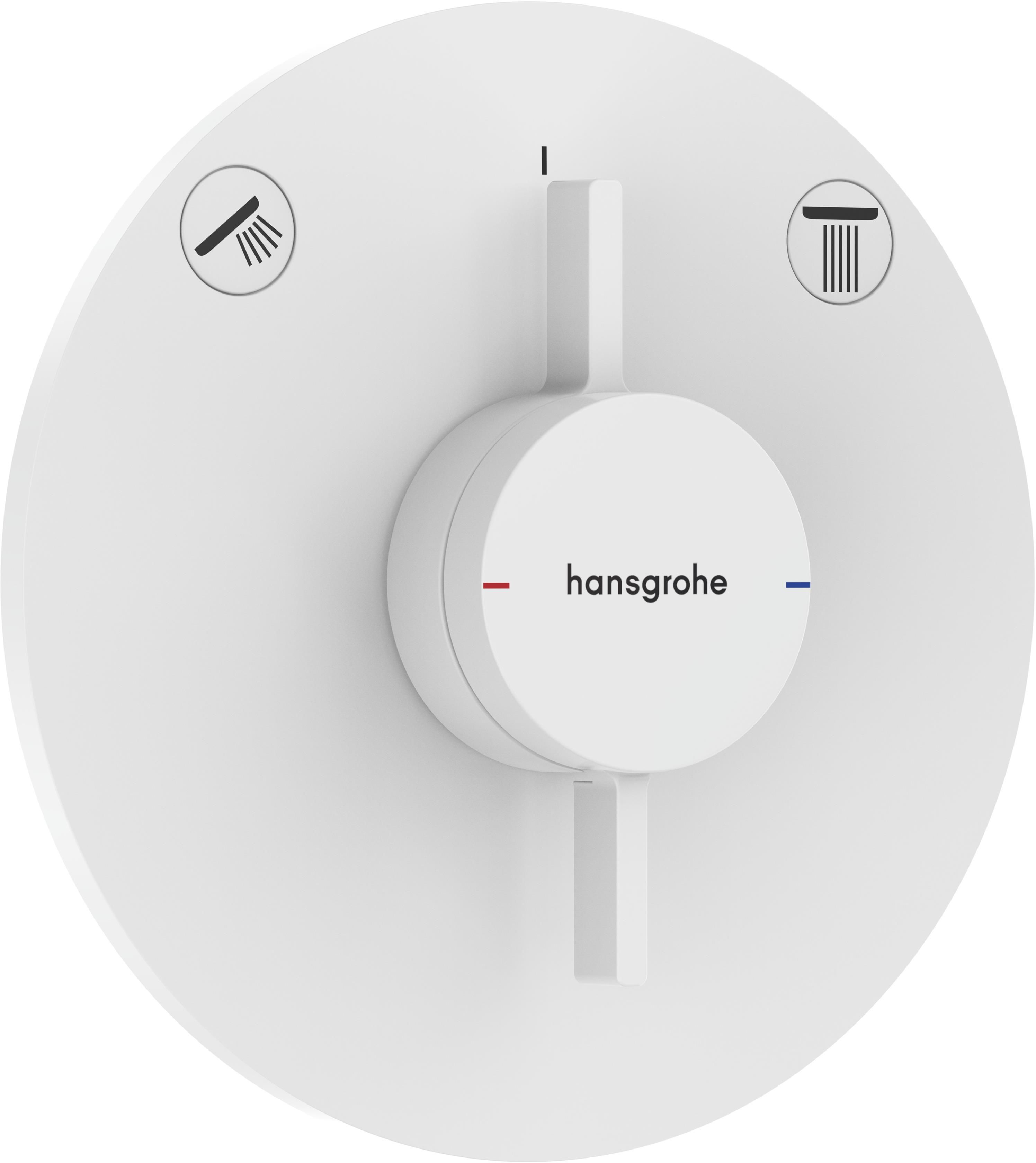 Darmowa Dostawa - Bateria wannowo-prysznicowa podtynkowa biała Hansgrohe DuoTurn S 75418700