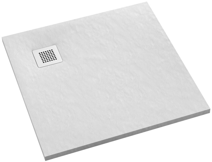 Darmowa Dostawa - Brodzik kwadratowy 80x80 cm biały Schedpol Kalait White Stone 33100BSTM2