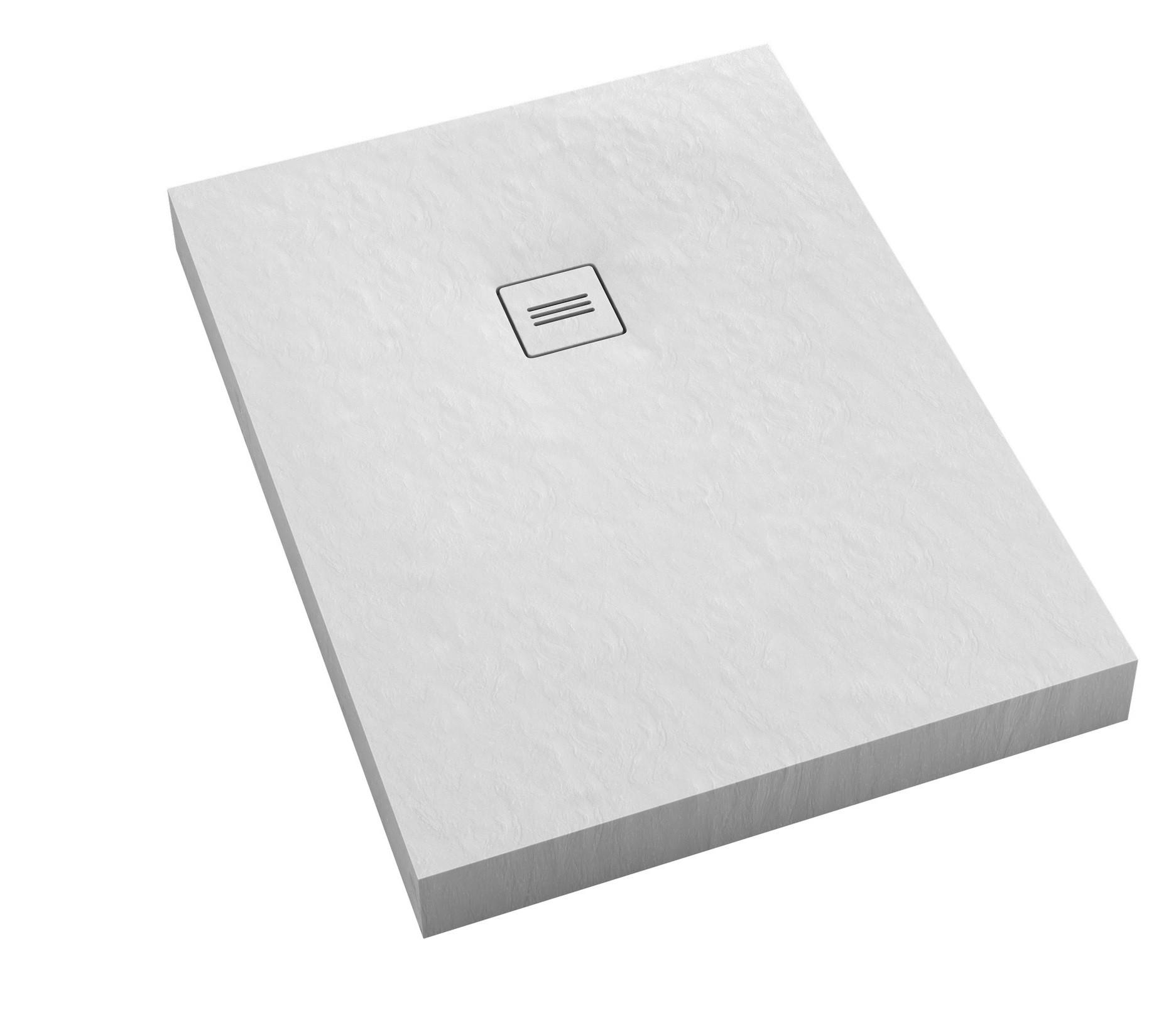 Darmowa Dostawa - Brodzik prostokątny + maskownica 100x80 cm biały Schedline Collection Nonlimits White Stone 3STN1P80100BSTM1BST