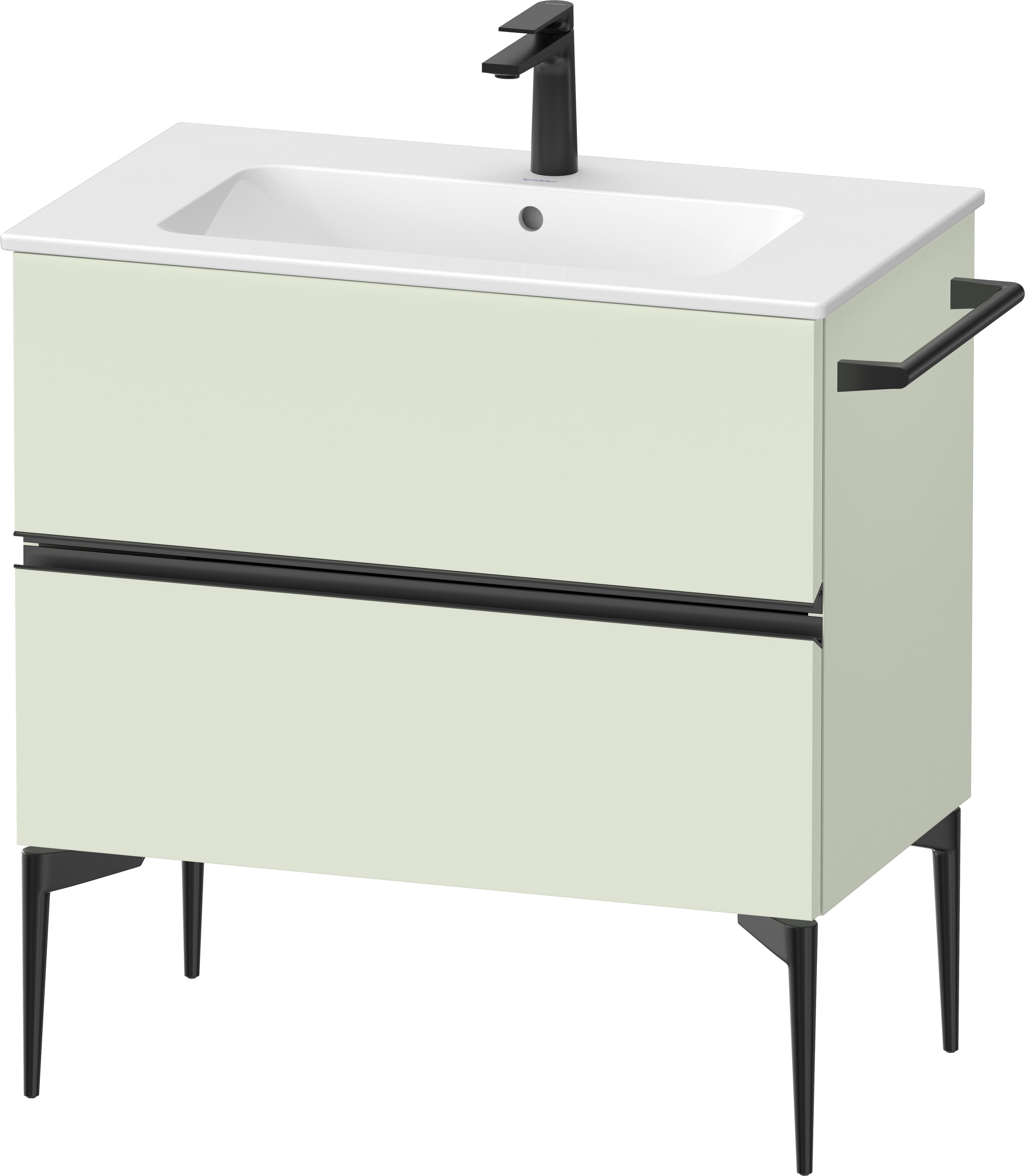 Darmowa Dostawa - Szafka 81x47.7x59.1 cm podumywalkowa wisząca czarna-zielona Duravit Sivida SV46440BDHH0000