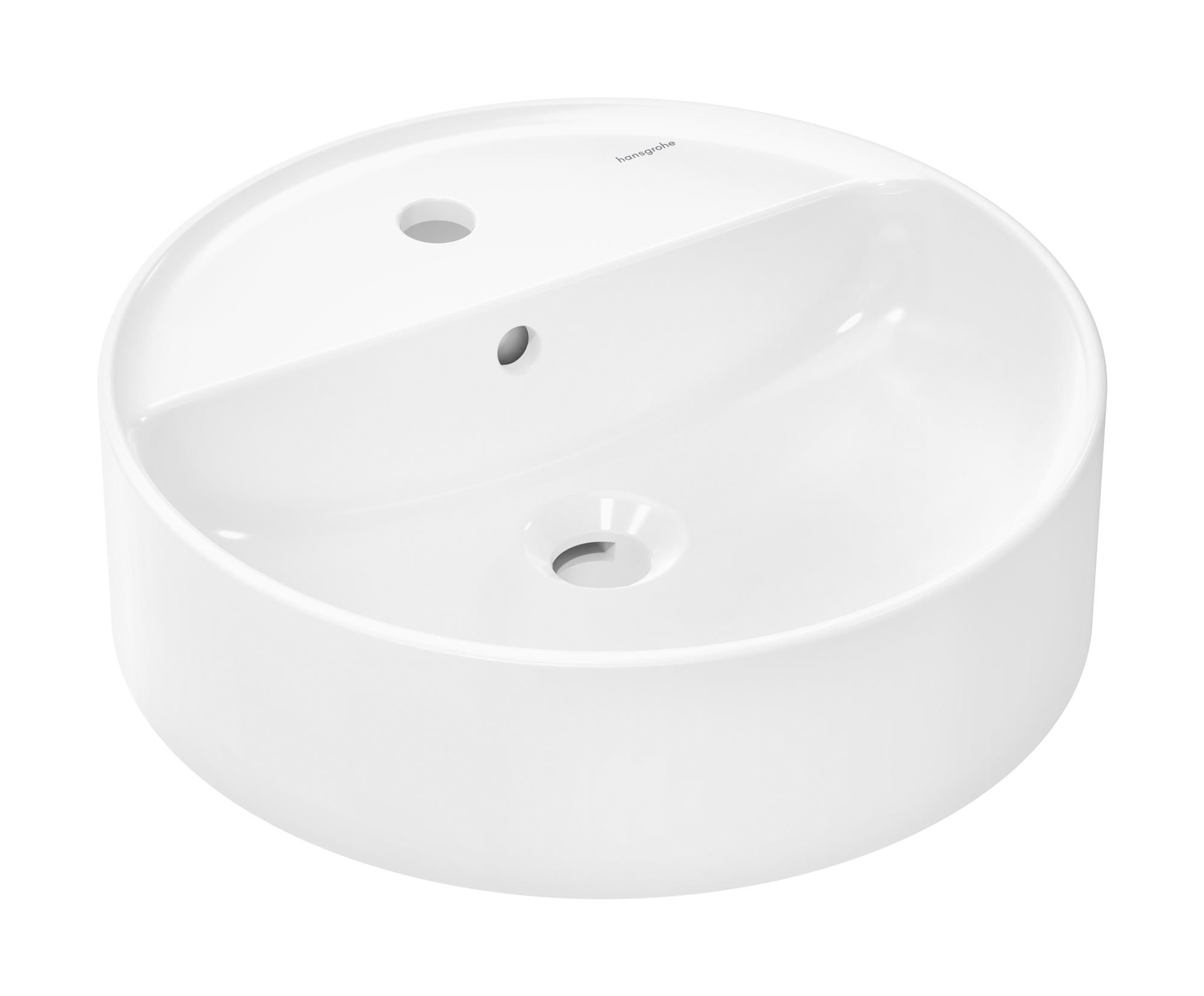 Darmowa Dostawa - Umywalka 45x45 cm okrągła nablatowa biała Hansgrohe Xuniva S 60169450
