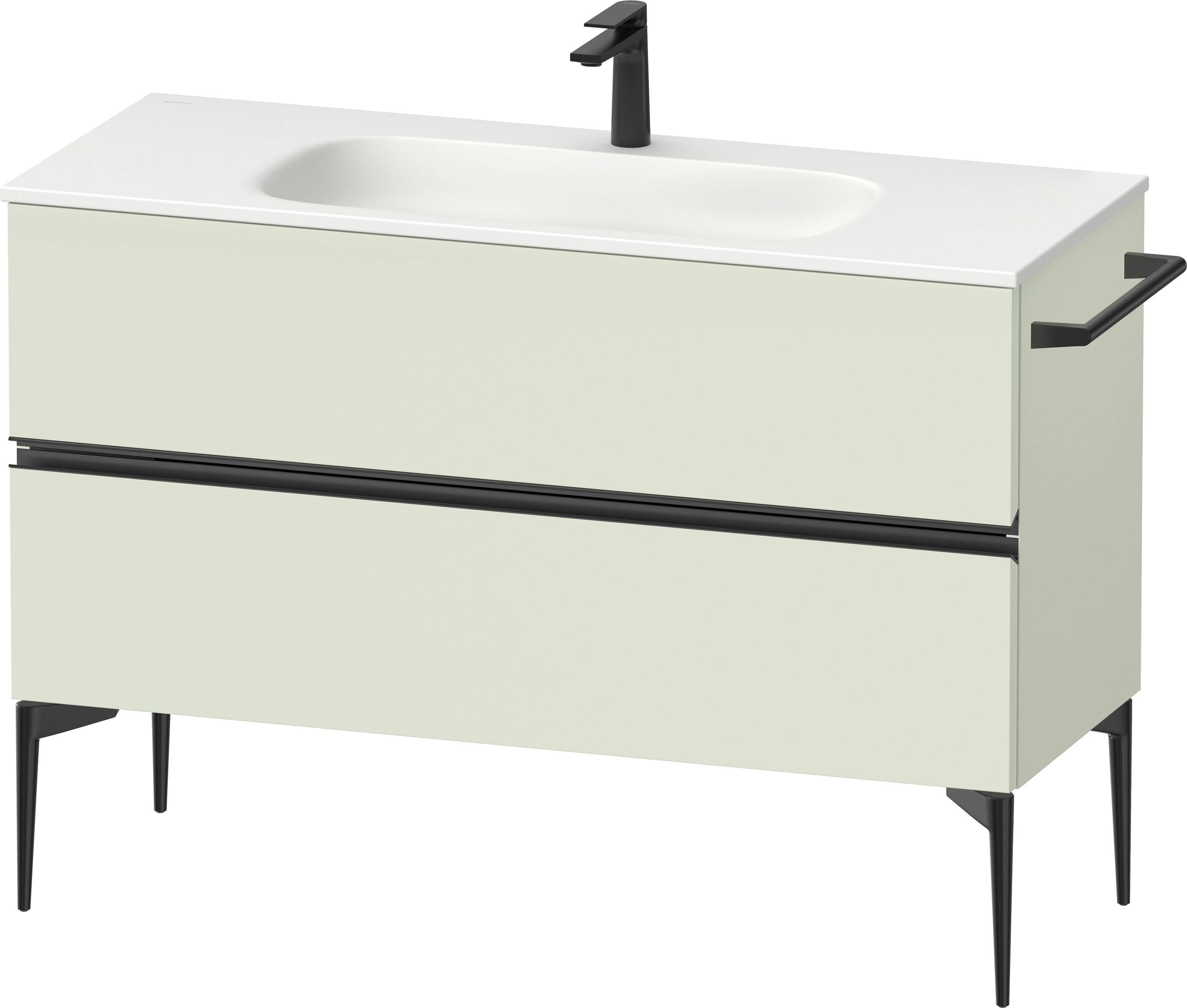 Darmowa Dostawa - Szafka 121x47.7x59.2 cm podumywalkowa wisząca czarna-zielona Duravit Sivida SV46530BDHH0000