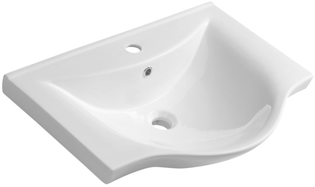 Darmowa Dostawa - Umywalka 64.5x46 cm półokrągła ścienna-meblowa biała Aqualine Zara 10065