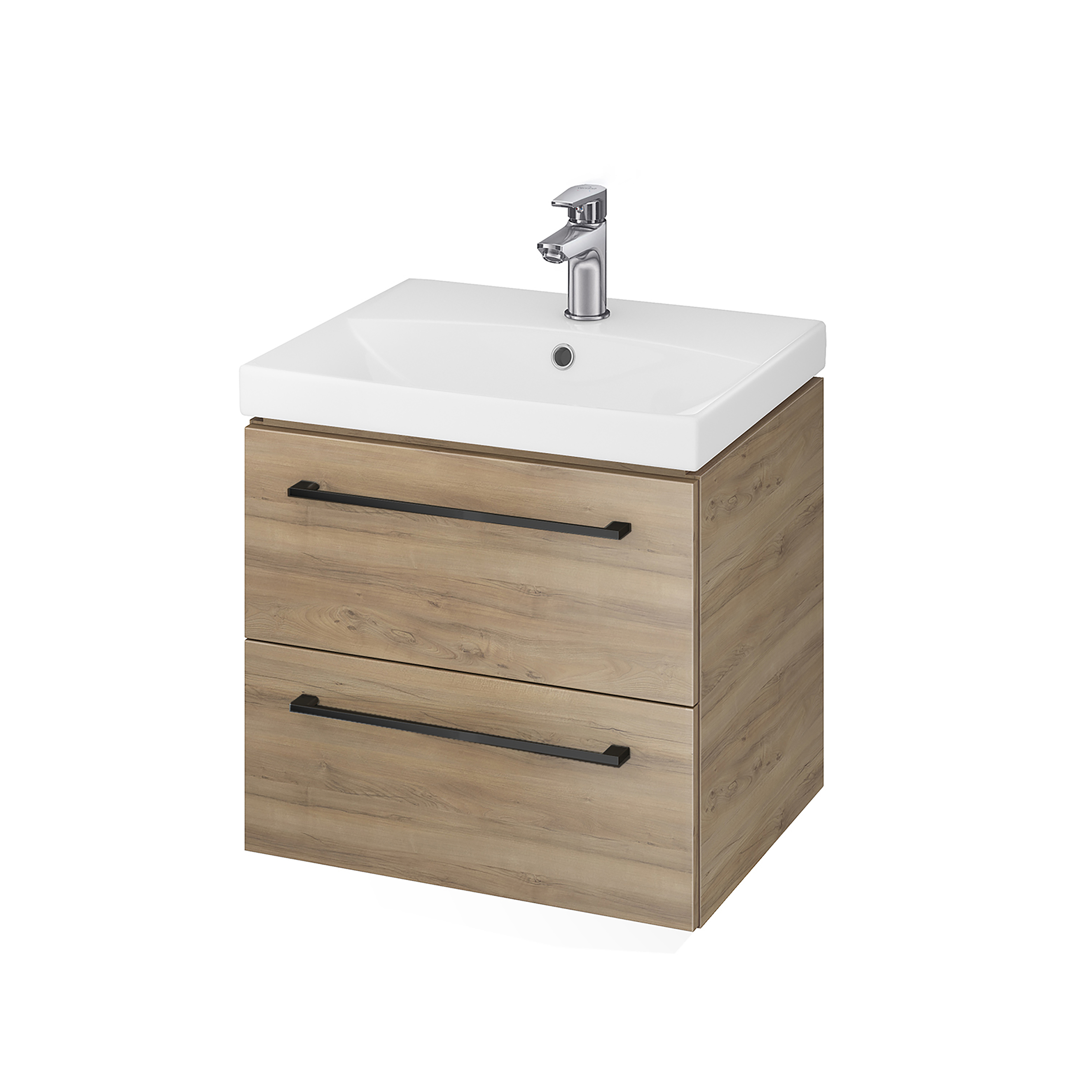 Darmowa Dostawa - Umywalka z szafką i uchwytami 50.5 cm orzech Cersanit Gala S801368