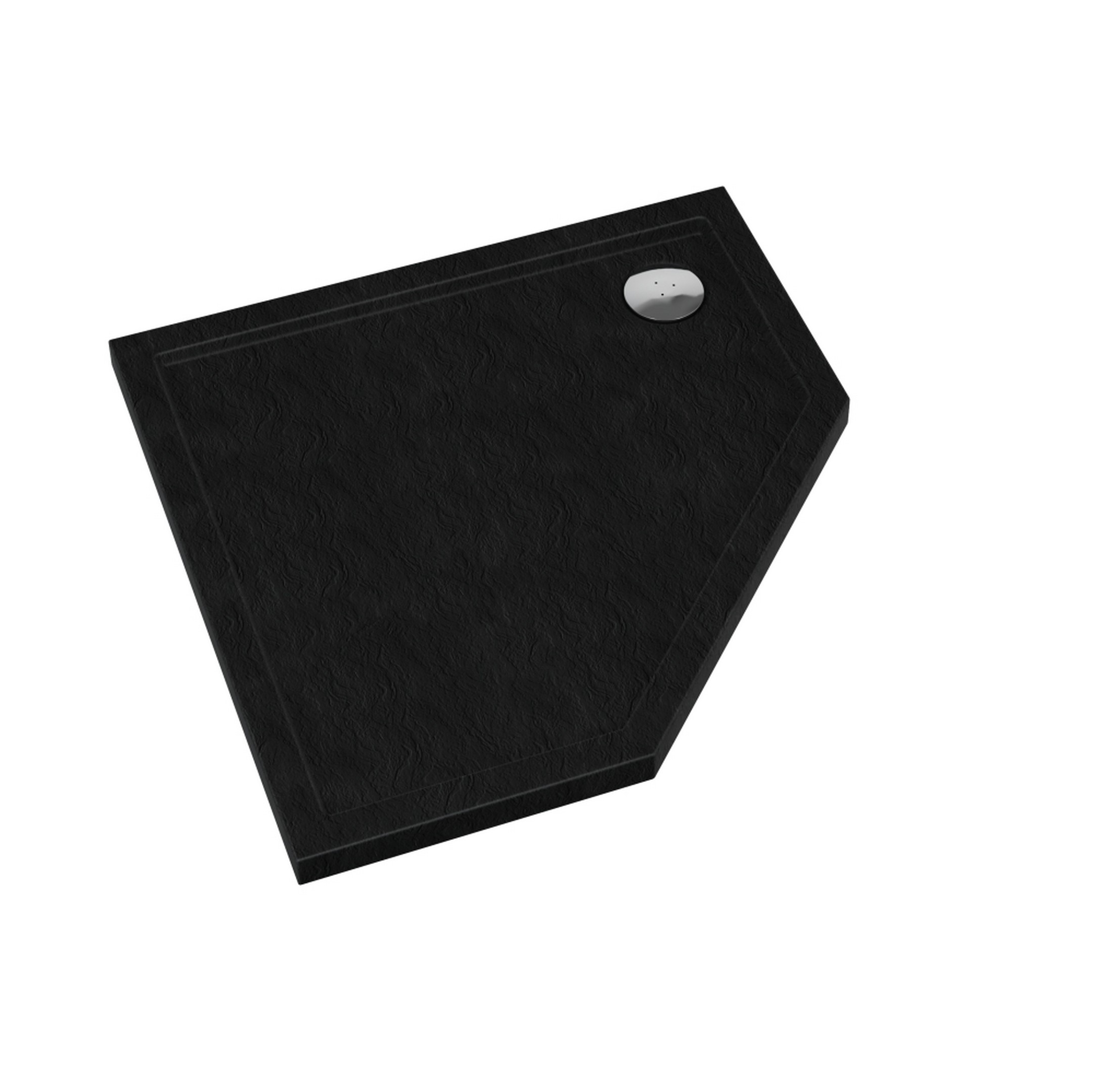 Darmowa Dostawa - Brodzik pięciokątny 80x80 cm czarny Schedline Collection Sharper Black Stone 3SS1PK8080CST