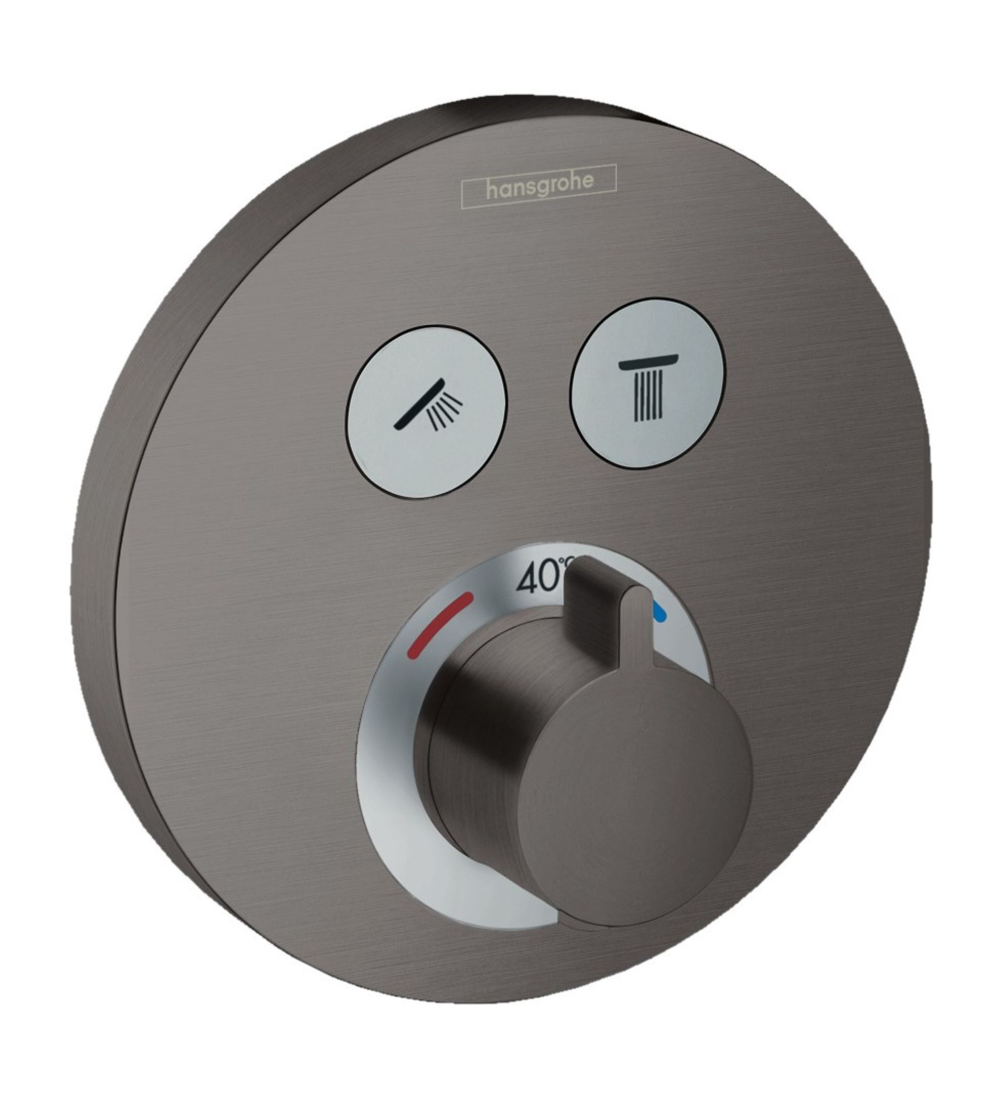 Darmowa Dostawa - Bateria prysznicowa podtynkowa termostatyczna czarna Hansgrohe ShowerSelect S 15743340