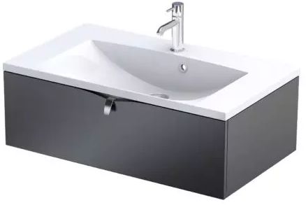 Darmowa Dostawa - Szafka 79.6x45.5x25 cm podumywalkowa wisząca czarna Oristo Siena OR45SD1S808