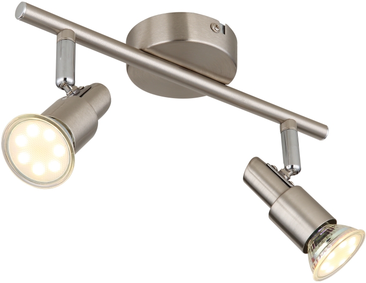 Darmowa Dostawa - Kinkiet 2x3 W nikiel Globo Lighting Kinley 573852