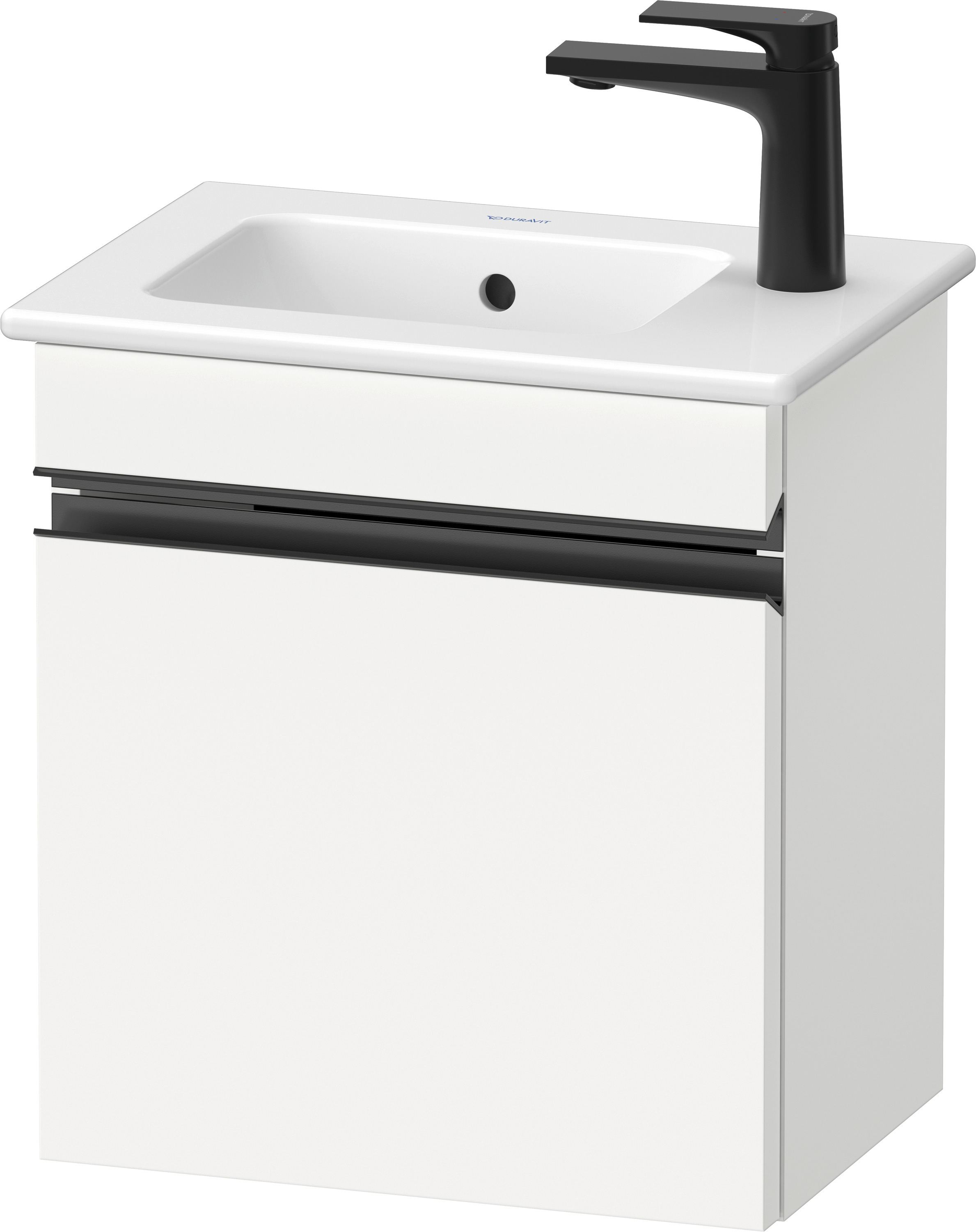 Darmowa Dostawa - Szafka 40x28.7x44.3 cm podumywalkowa wisząca biała-czarna Duravit Sivida SV4642LBD180000
