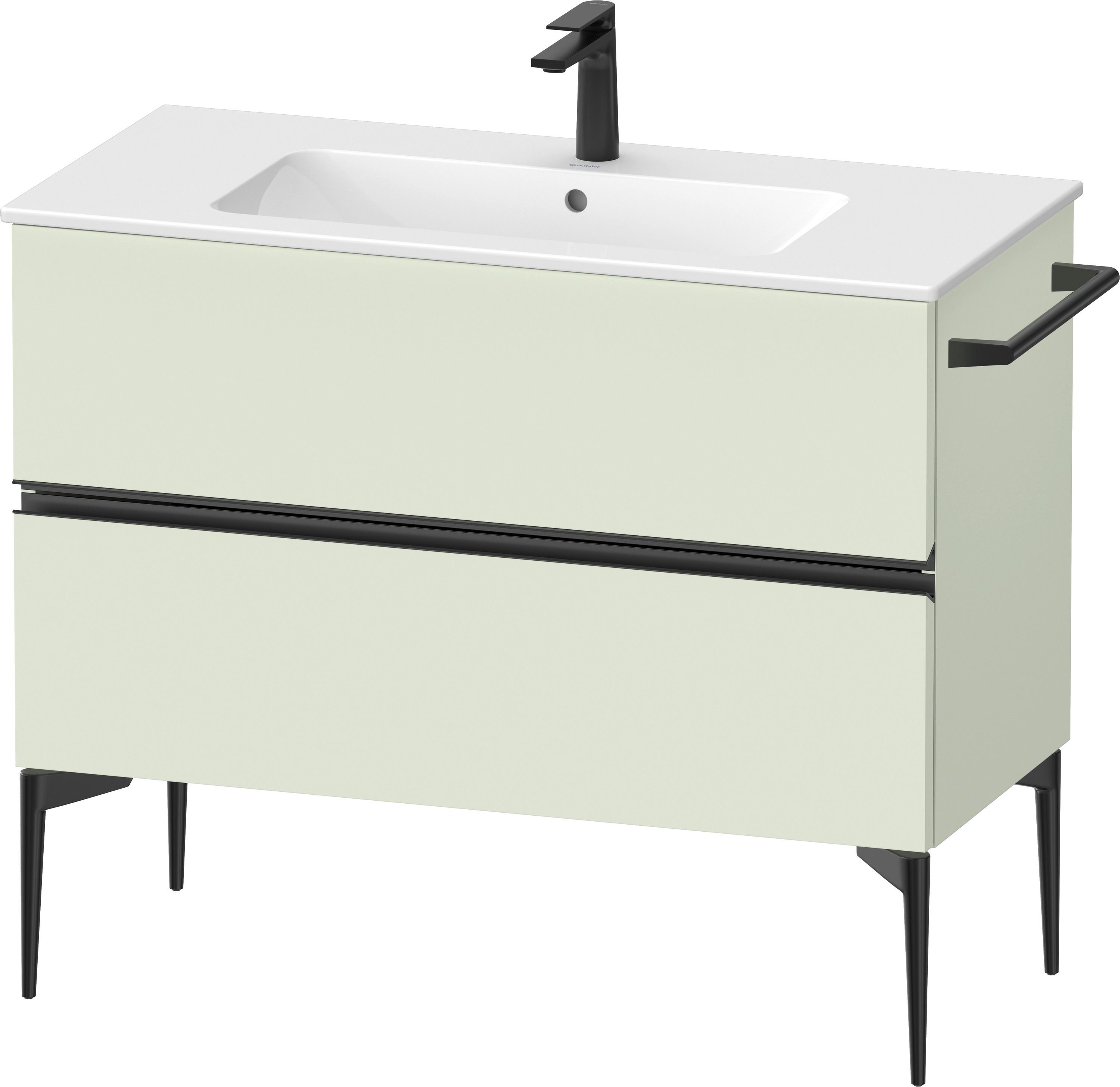 Darmowa Dostawa - Szafka 101x47.7x59.1 cm podumywalkowa wisząca czarna-zielona Duravit Sivida SV46450BDHH0000