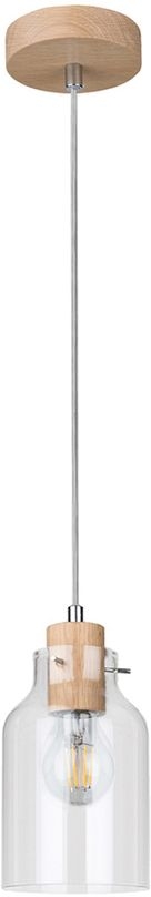 Darmowa Dostawa - Lampa wisząca 1x60 W przezroczysta Spot-Light Alessandro Wood 1760174