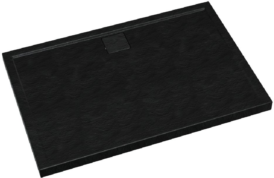 Darmowa Dostawa - Brodzik prostokątny 100x80 cm czarny Schedpol Omega Black Stone 30450CST