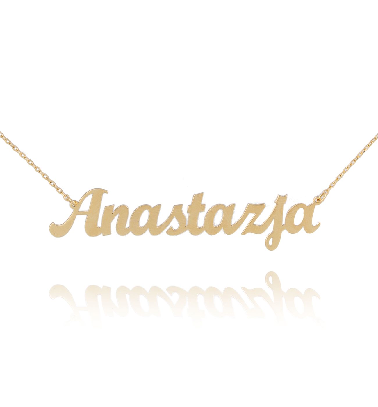 Naszyjnik srebrny pozłacany ANASTAZJA - By Dziubeka