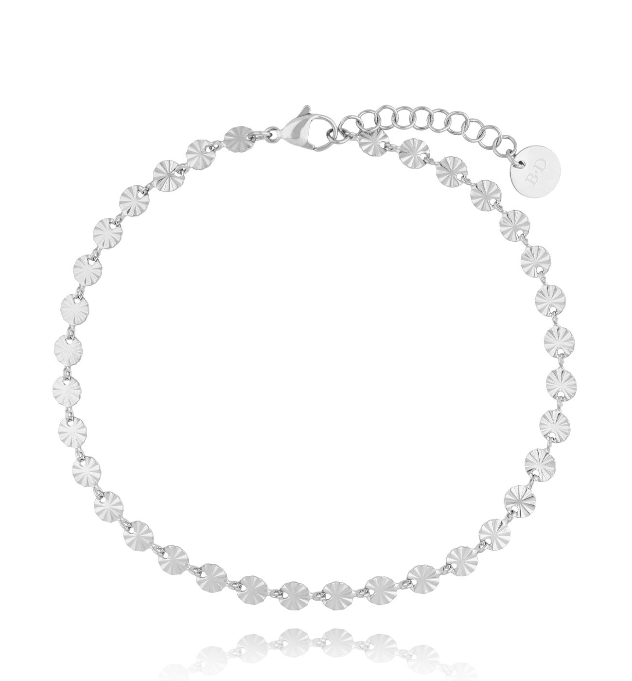 Bransoletka na nogę srebrny łańcuszek Luxe BNSA0077