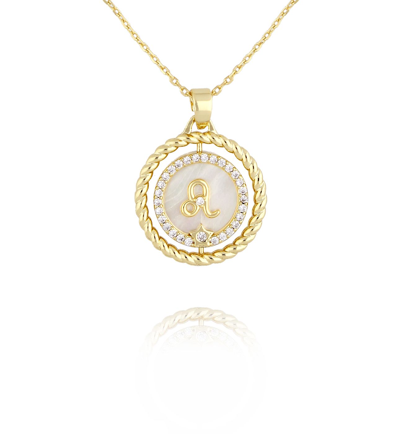 Naszyjnik znak zodiaku Lew NLU0036 - By Dziubeka