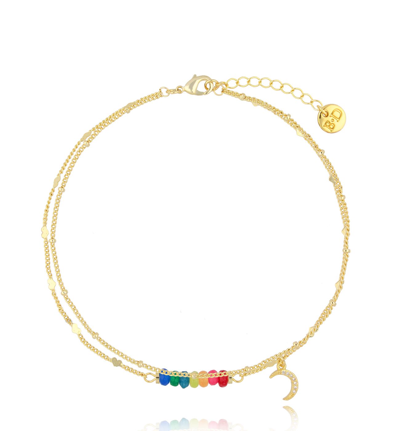 Bransoletka na nogę multicolor Fayola BNSC0069