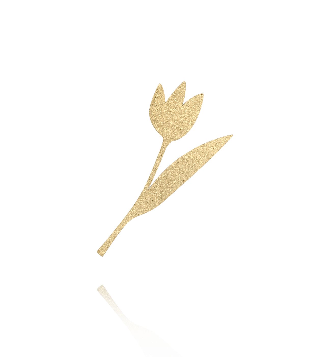 Broszka z tulipanem złota BRSA0008 - By Dziubeka