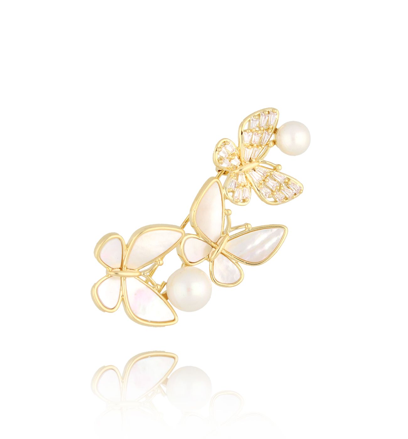 Broszka złota z motylkami Souffle de printemps BRSS0224