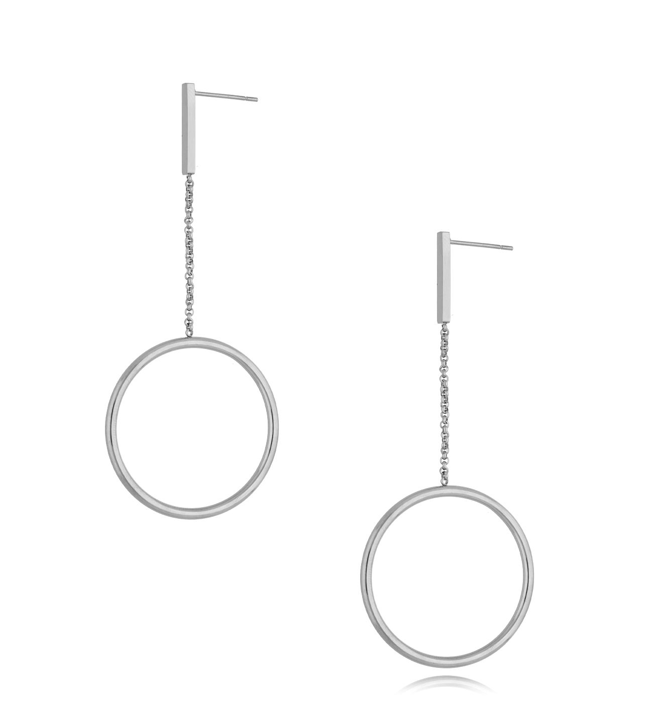 Kolczyki srebrne z kołami Rings KSA0522