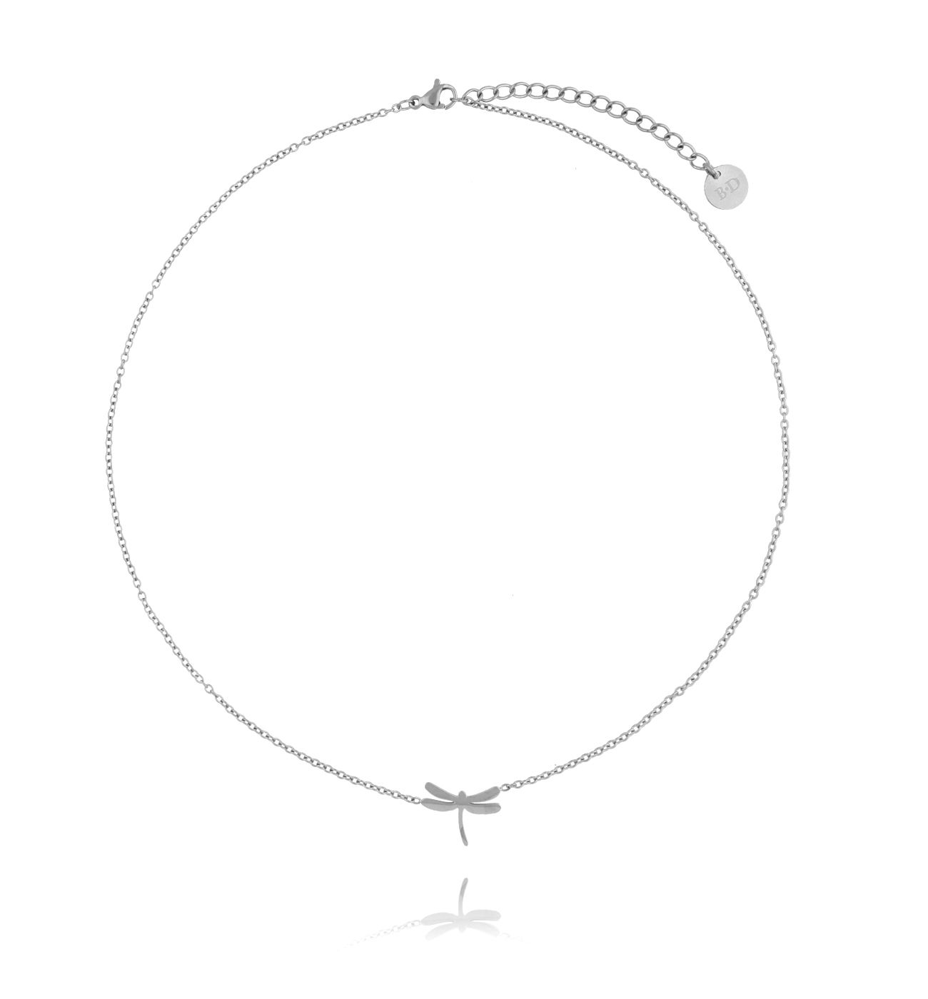 Naszyjnik srebrny z ważką Invisible Dragonfly - By Dziubeka