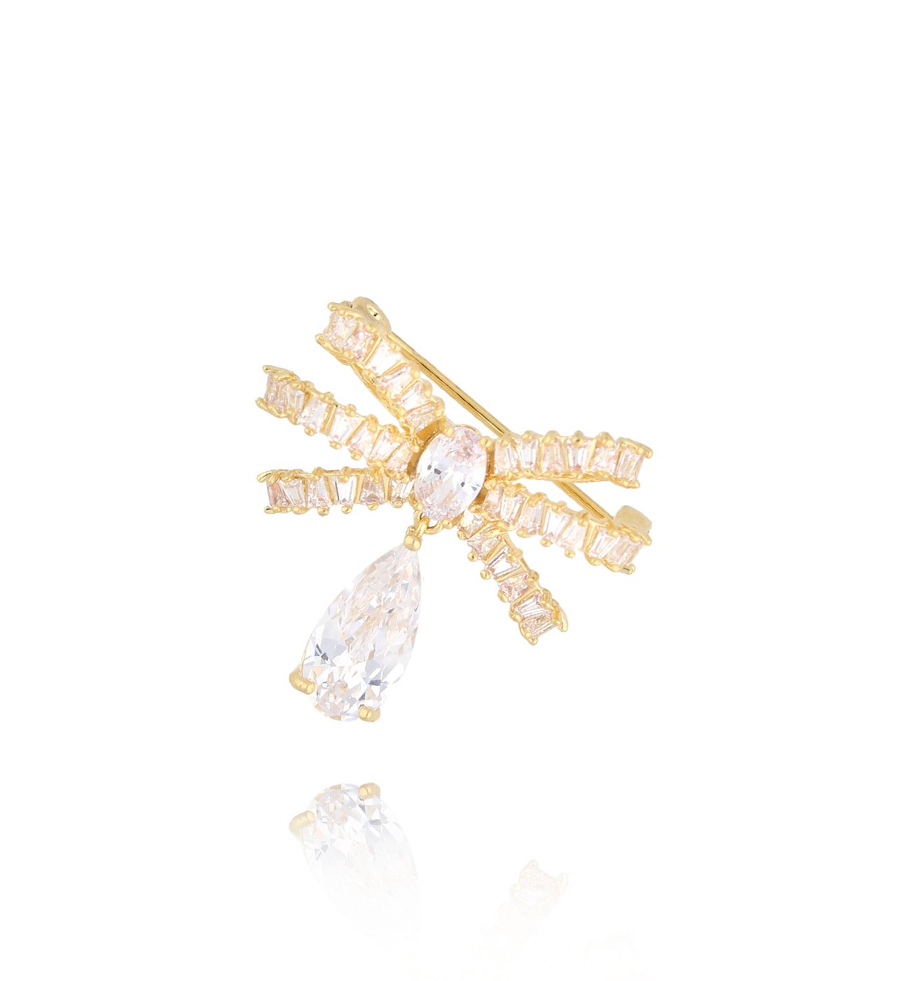 Broszka kryształkowa z kokardką Mini Yumi BRSS0143
