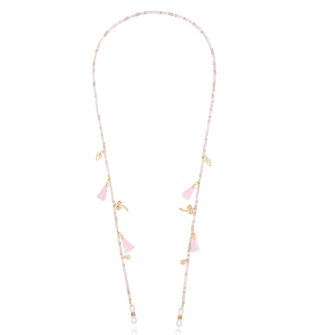 Łańcuszek do okularów różowy Pink Flamingo NPA1198