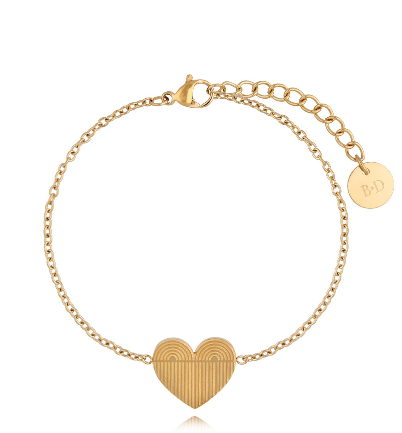 Bransoletka złota z sercem Boho Heart - By Dziubeka