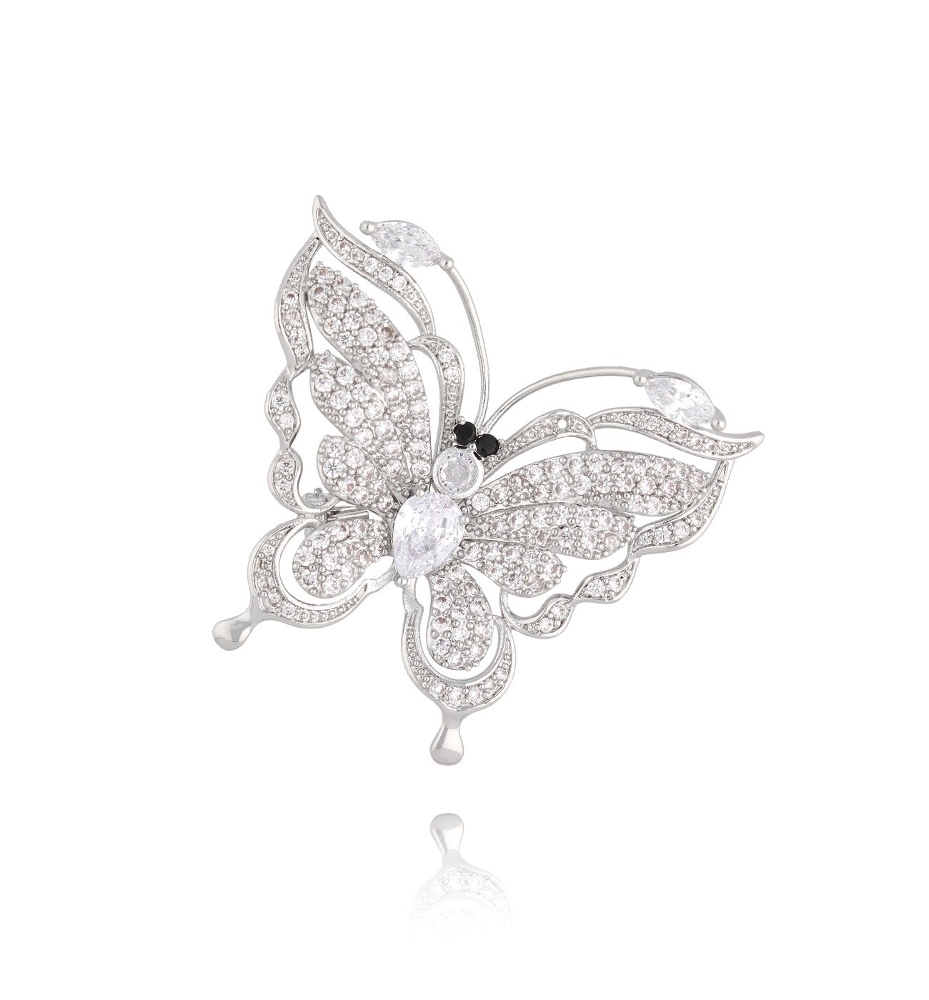 Broszka srebrna z motylem Ice Butterfly BRSS0231