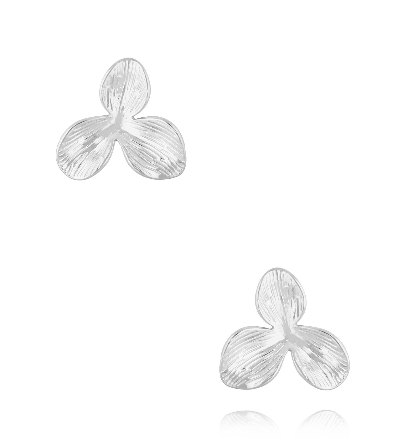Kolczyki trójlistne srebrne Three Petal KSA2121