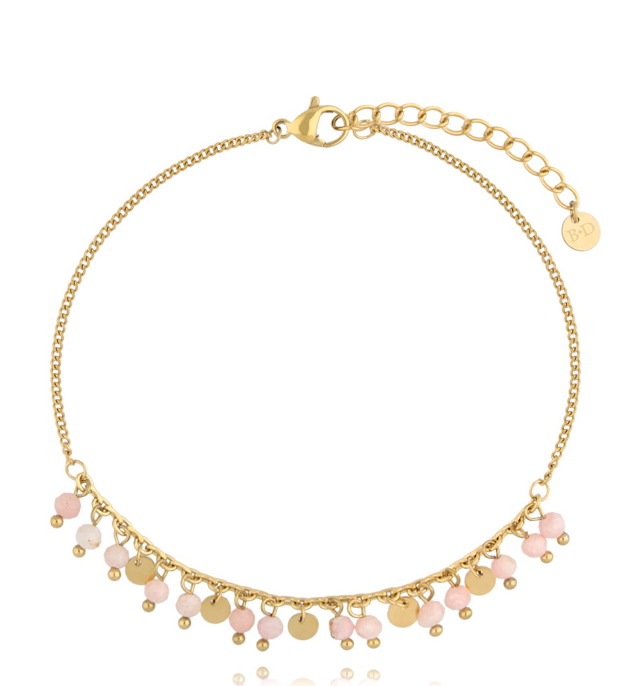 Bransoletka na nogę z opalami różowymi Paradise Jewels BNPA0015