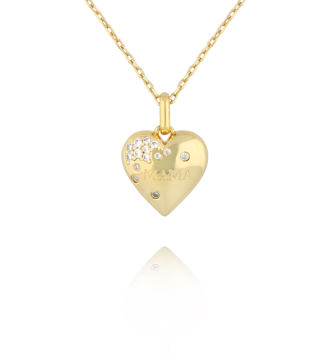 Naszyjnik pozłacany z sercem Aurora Jewels NFA0042