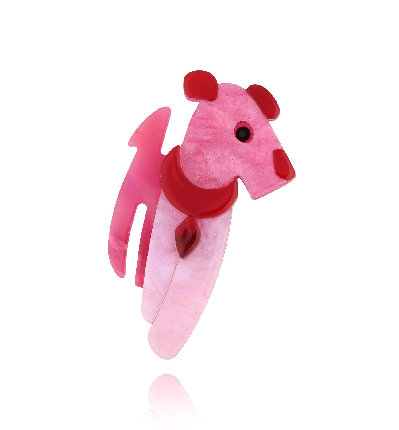 Broszka fuksjowa z pieskiem Dogs Lover BRZA0060