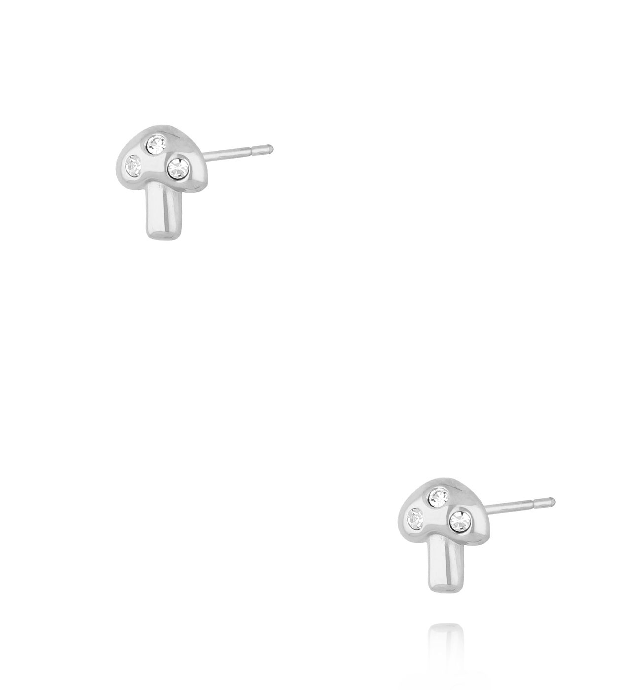 Kolczyki grzybki srebrne KSA2303