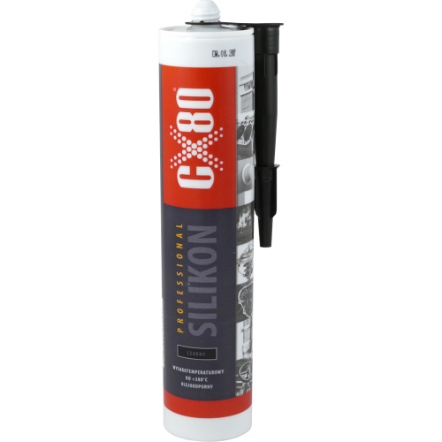 CX-80 SILIKON WYSOKOTEMPERATUROWY CZARNY 310ML - Petrostar