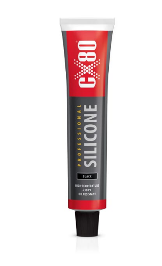 CX-80 SILIKON WYSOKOTEMPERATUROWY CZARNY 80ML - Petrostar