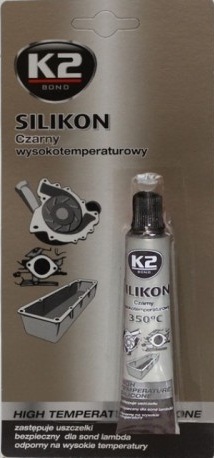 K2 SILIKON WYSOKOTEMPERATUROWY CZARNY 85G - Petrostar