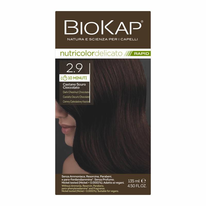 Farba Biokap Delicato Rapid, 2.9 Ciemny Czekoladowy Kasztan