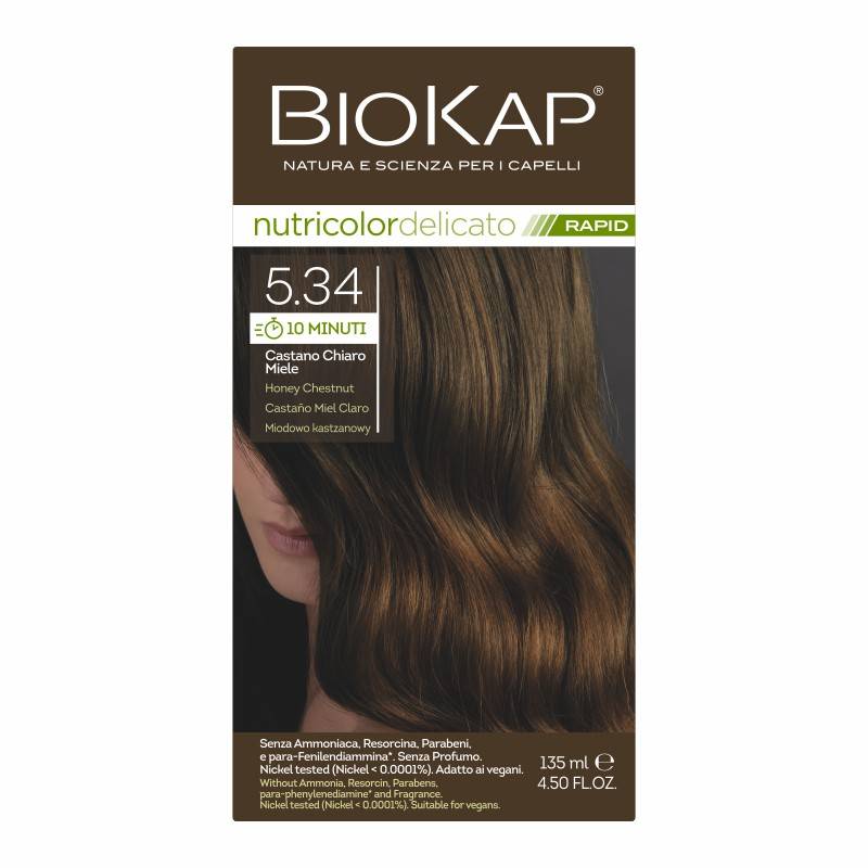 Farba Biokap Delicato Rapid, 5.34 Miodowo - Kasztanowy