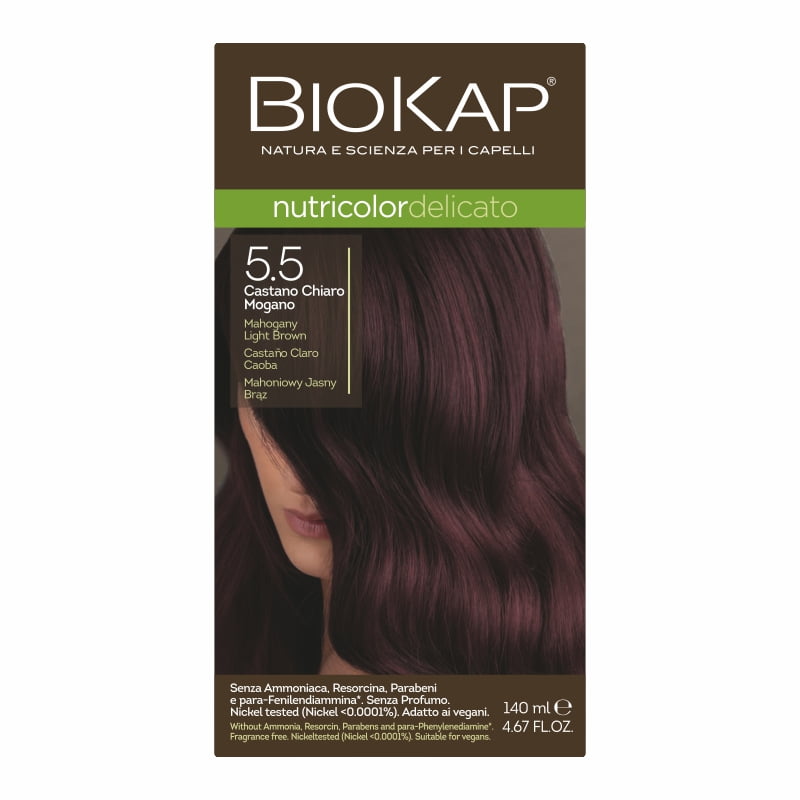 Farba Biokap Delicato, 5.5 Mahoniowy Jasny Brąz