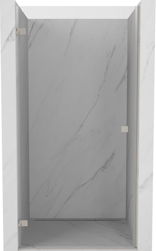 Drzwi prysznicowe uchylne Mexen Lunar-B transparent nikiel szczotkowany 80 cm 1 szt.