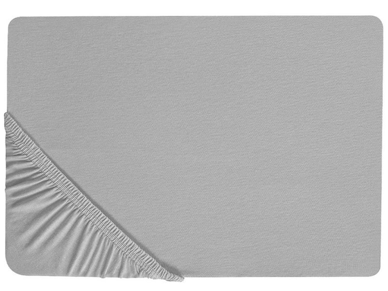 Prześcieradło z gumką Hofuf Bawełna 200x200 cm Jasnoszary 1 szt.