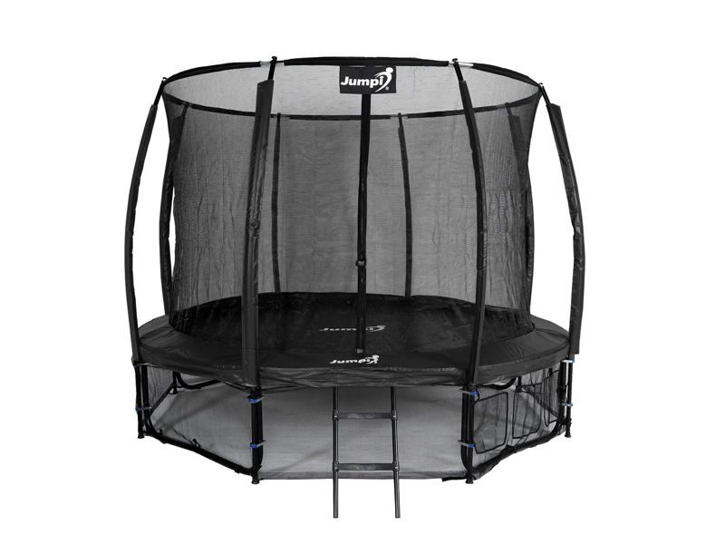 Trampolina Ogrodowa Jumpi 374cm/12FT Maxy Comfort Plus Czarna Z Wewnętrzną Siatką 1 szt