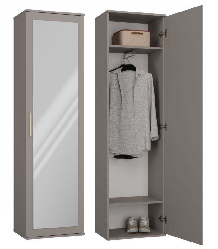 Szafa Topeshop Duo Lustro Glina Do Przedpokoju 35x50x180 cm 1 szt.