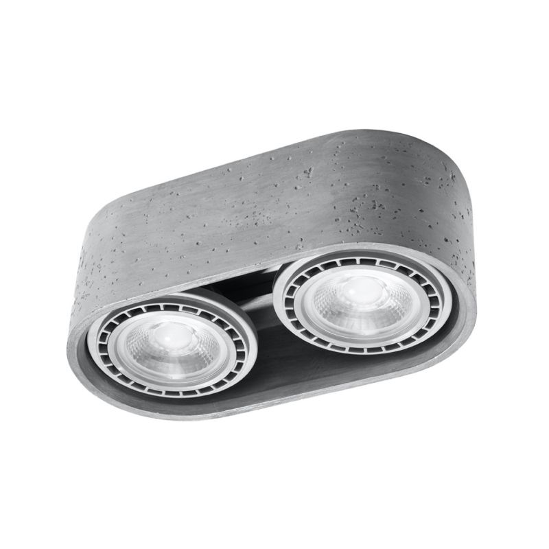Plafon Sollux Lighting BASIC 2 beton 1 szt.