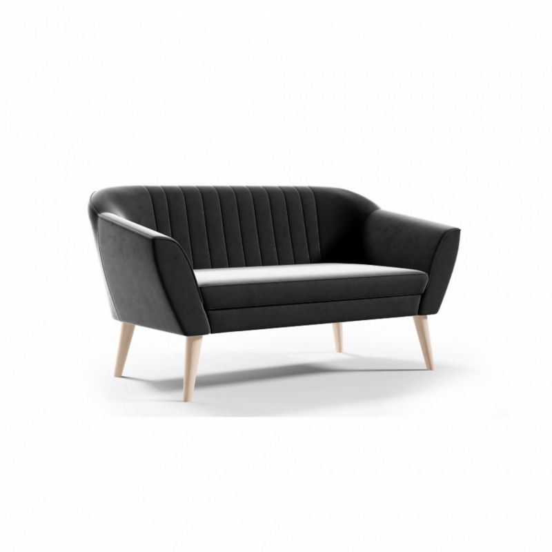 Sofa Bettso Pirs 2 140 cm z miękkim oparciem czarna 1szt.