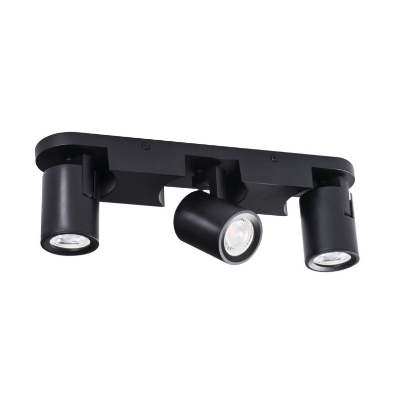 Lampa sufitowa LightLogic LL PORI EL-3I B 30555 spot ścienna potrójna regulacja czarna 1 szt.