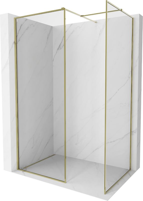Ścianka prysznicowa Mexen Kioto-F transparent złota 135x70 cm 1 szt.