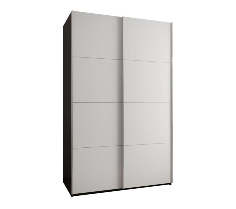 Szafa przesuwna Abiks LUX wysoka szer.150cm czarny/biały/srebrny 1szt.