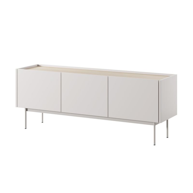 Szafka rtv trzydrzwiowa Bettso Color 144 cm jasny beżowy 1szt.
